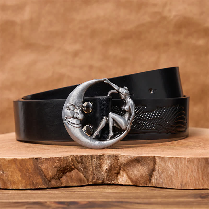Cintura in pelle con fibbia Moon Lady fai da te da uomo