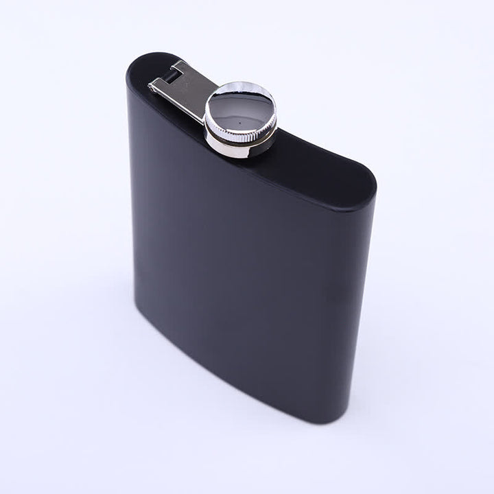 Set regalo personalizzato di 4 fiaschette Noble da 8 oz in tazza nera
