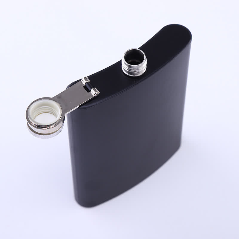 Set regalo personalizzato di 4 fiaschette Noble da 8 oz in tazza nera