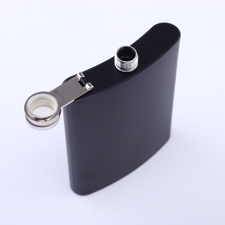 Set regalo personalizzato di 4 fiaschette Noble da 8 oz in tazza nera