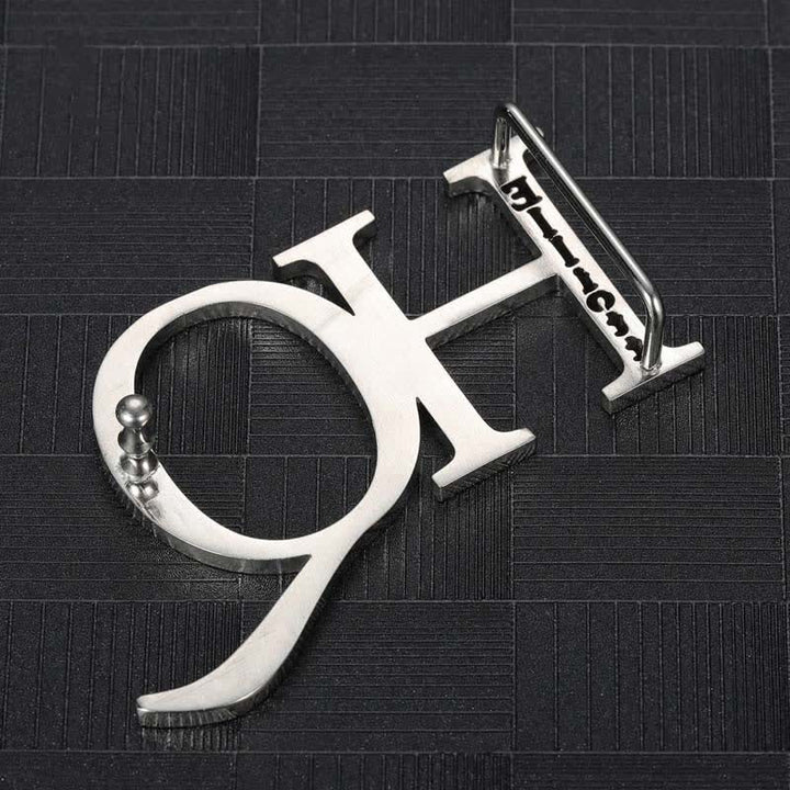 Cintura in pelle con fibbia fai da te con iniziali personalizzate e nome verticale inciso