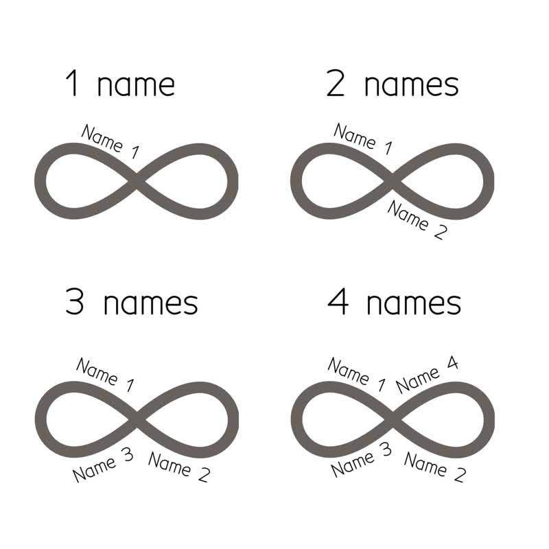 Cintura in pelle con fibbia fai da te con nome personalizzato Infinity Note