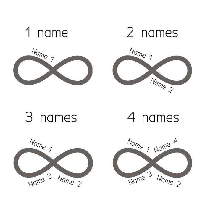 Cintura in pelle con fibbia fai da te con nome personalizzato Infinity Note