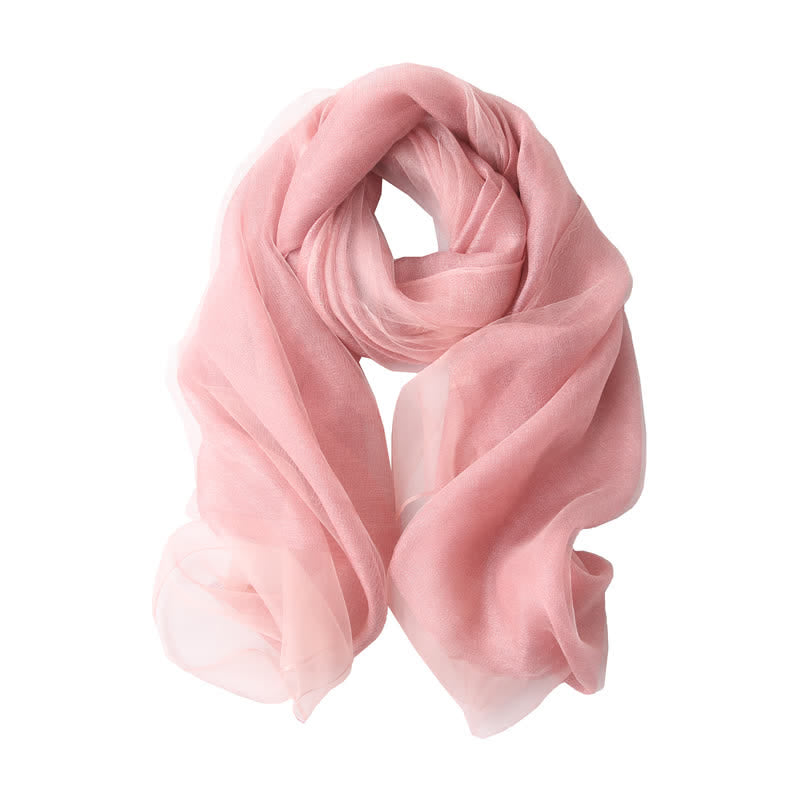 Sciarpa di seta organza scintillante di lusso da donna - Rosa - image 9