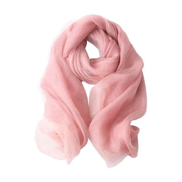 Sciarpa di seta organza scintillante di lusso da donna - Rosa - image 9