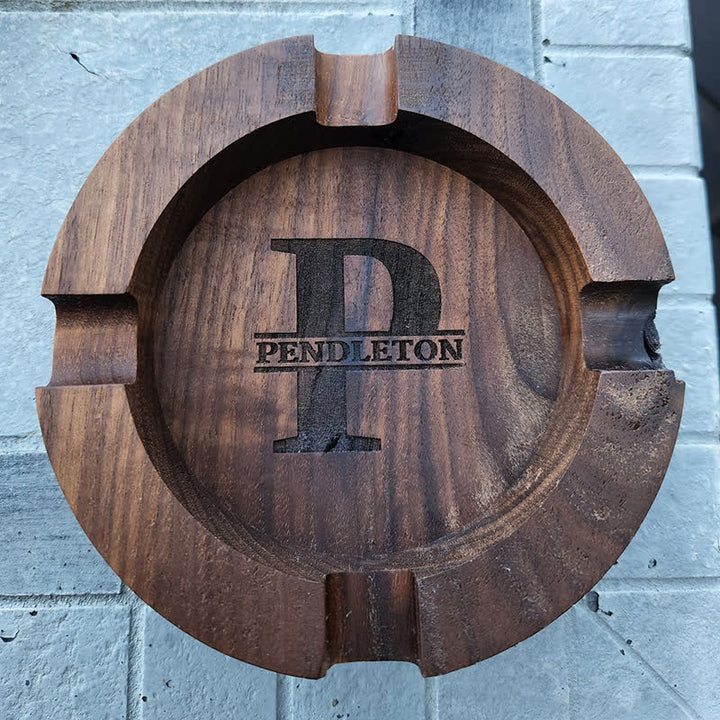 Posacenere per sigari in legno di noce con monogramma personalizzato - Stile n. 2 - image 4