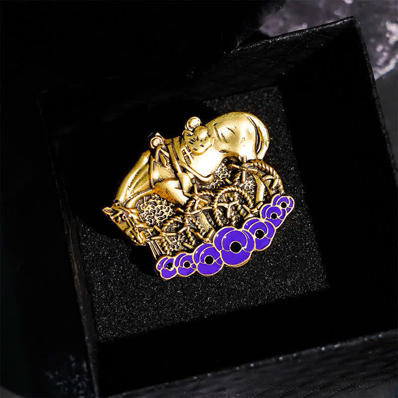 Spilla a forma di papavero viola "War Horse Remembered"