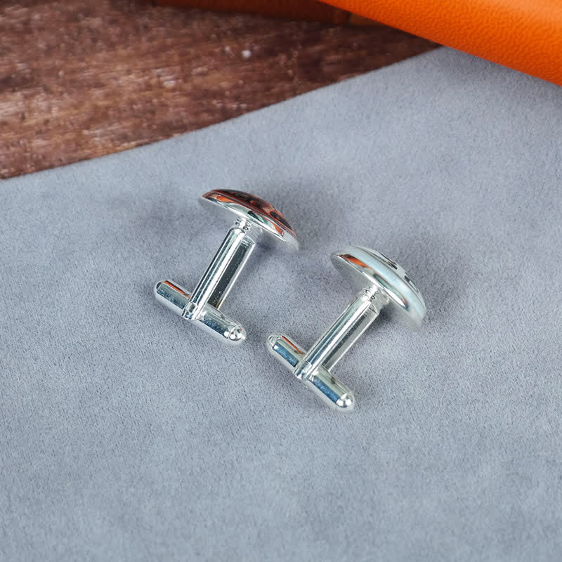 1 paio di gemelli rotondi con foto e nome personalizzati - image 5