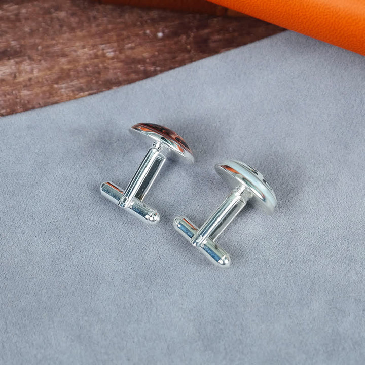 1 paio di gemelli rotondi con foto e nome personalizzati - image 5