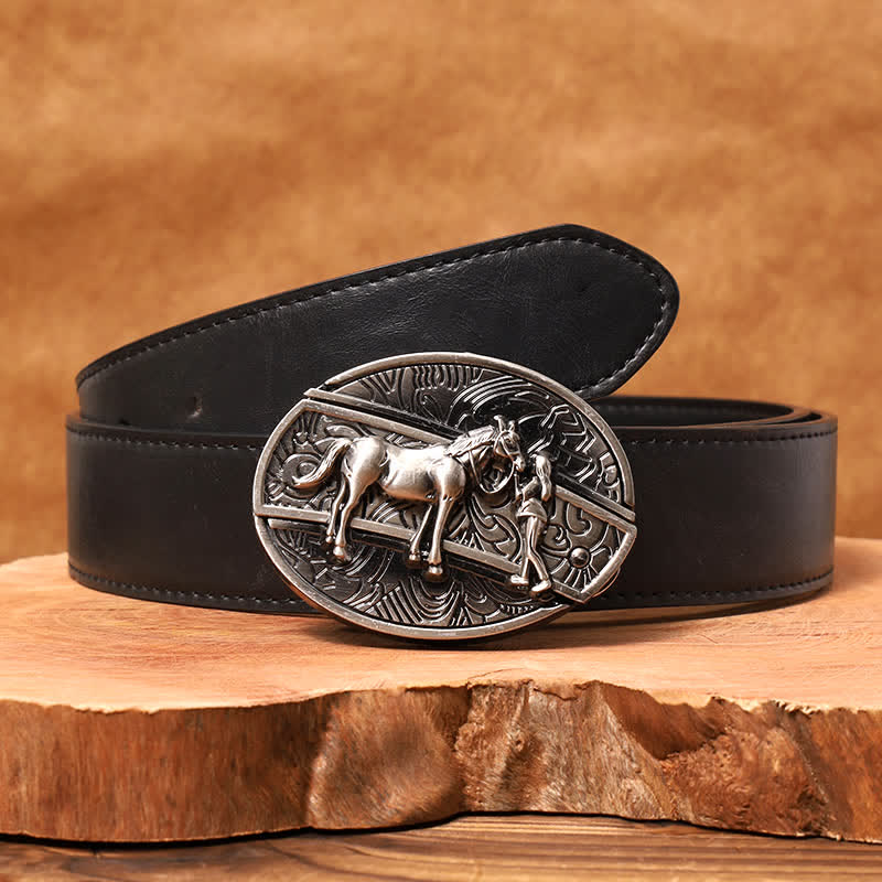 Cintura in pelle con coltello pieghevole nascosto da cowgirl fai da te da uomo