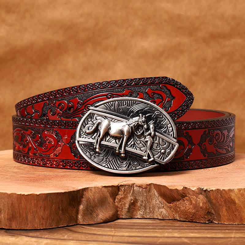 Cintura in pelle con coltello pieghevole nascosto da cowgirl fai da te da uomo