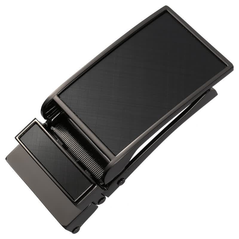 Cintura in pelle con fibbia automatica fai da te personalizzata, idea regalo nera - image 2