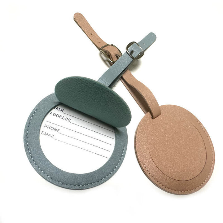 Etichetta per bagaglio rotonda con testo personalizzabile su un lato - image 6