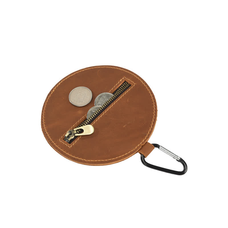 Borsa in pelle con monete retrò a forma di cappello da cowboy western