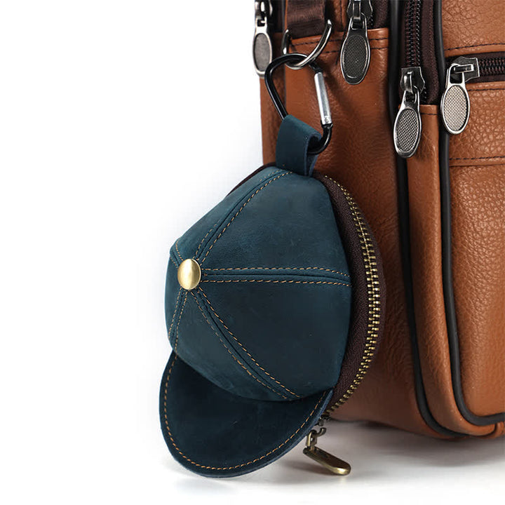 Borsa in pelle con moneta creativa a forma di cappello da baseball