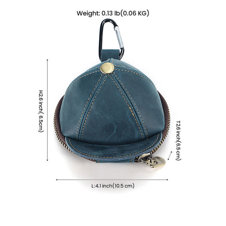 Borsa in pelle con moneta creativa a forma di cappello da baseball