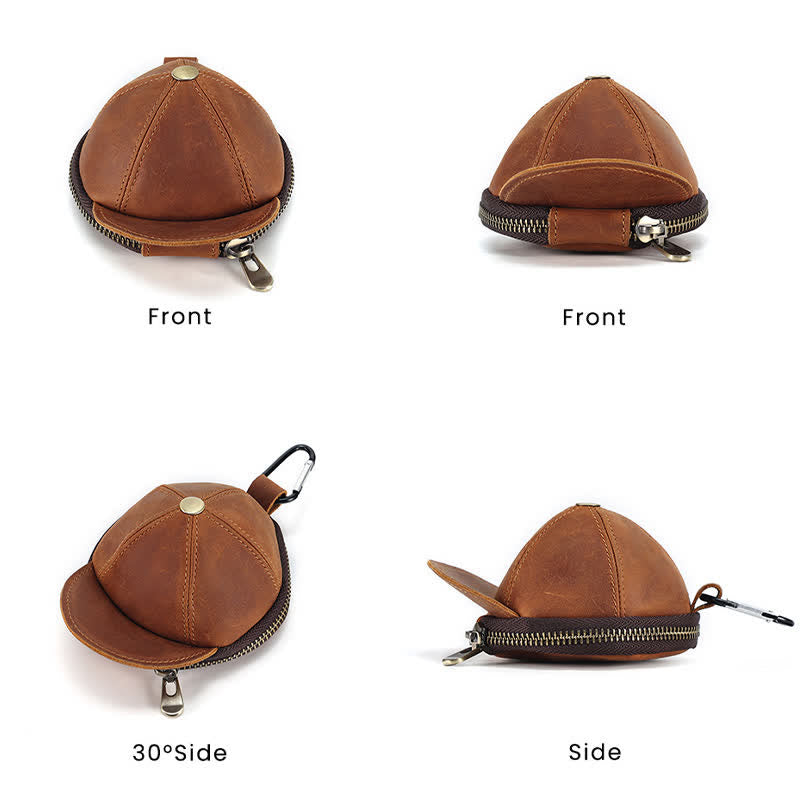 Borsa in pelle con moneta creativa a forma di cappello da baseball