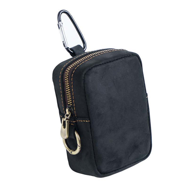 Borsa da cintura mini in vera pelle con cerniera per esterni Cube
