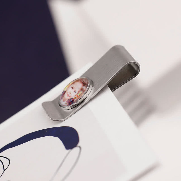 Fermasoldi con foto a colori personalizzata, idea regalo per matrimonio