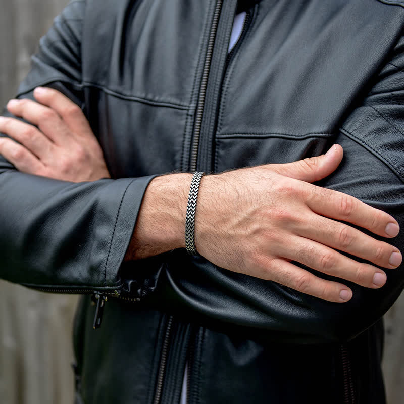 Bracciale in acciaio inossidabile con nome personalizzato e catena a coda di volpe