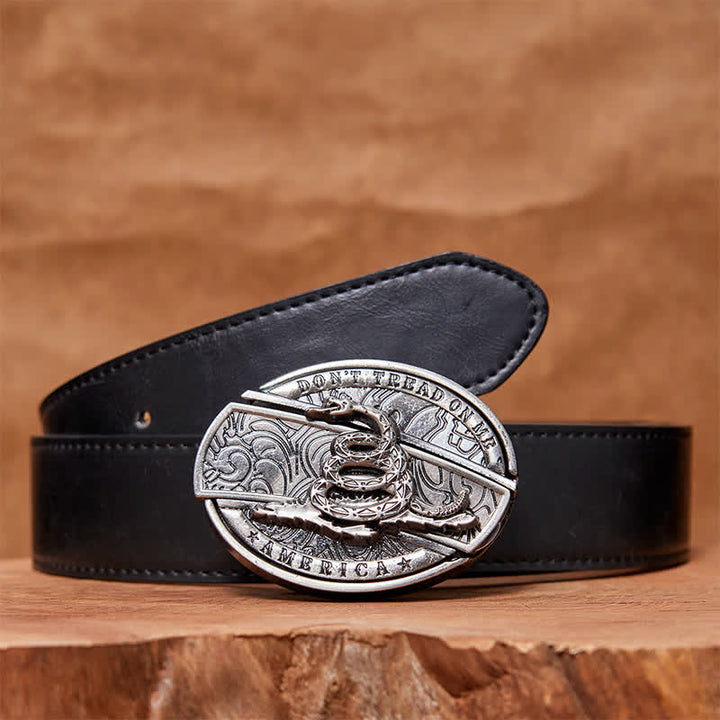 Cintura in pelle fai da te da uomo con coltello pieghevole nascosto Black Mamba