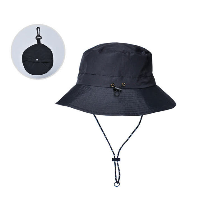 Cappello da campeggio e alpinismo pieghevole con protezione anti-UV - Nero - Regolabile (21 5/8"-22 7/8") - image 8