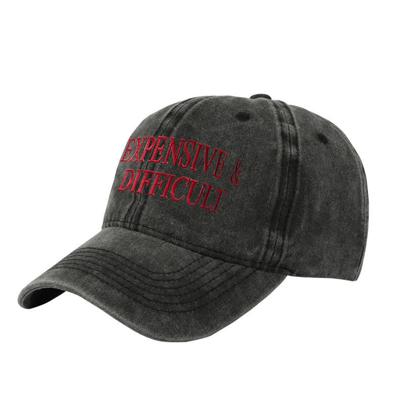 Cappellino da baseball regolabile ricamato costoso e difficile