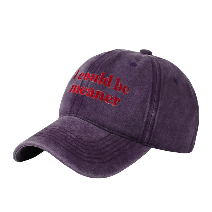 Cappellino da baseball regolabile ricamato con la scritta "Potrei essere più cattivo"