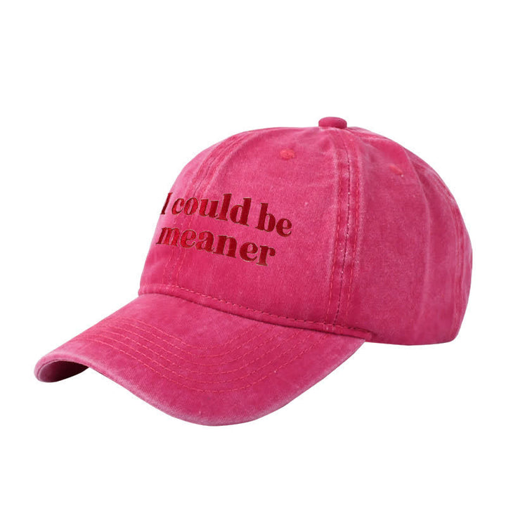 Cappellino da baseball regolabile ricamato con la scritta "Potrei essere più cattivo"