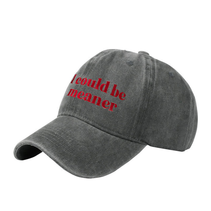 Cappellino da baseball regolabile ricamato con la scritta "Potrei essere più cattivo"