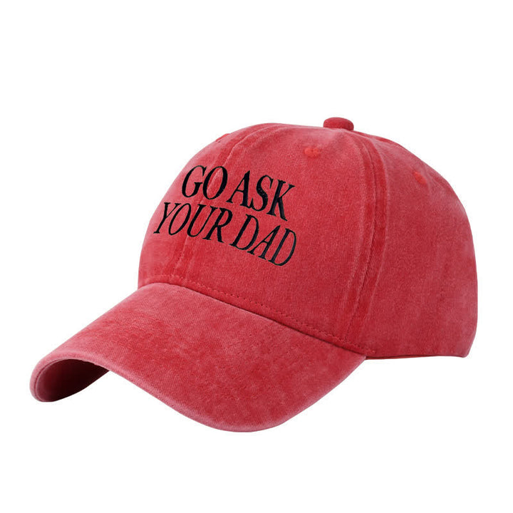 Cappellino da baseball regolabile ricamato "Go Ask Your Dad"
