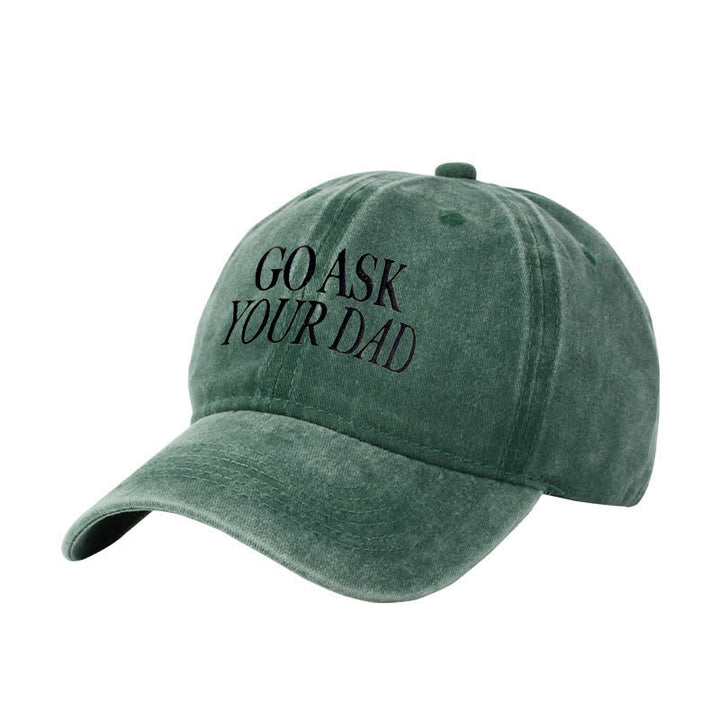 Cappellino da baseball regolabile ricamato "Go Ask Your Dad"
