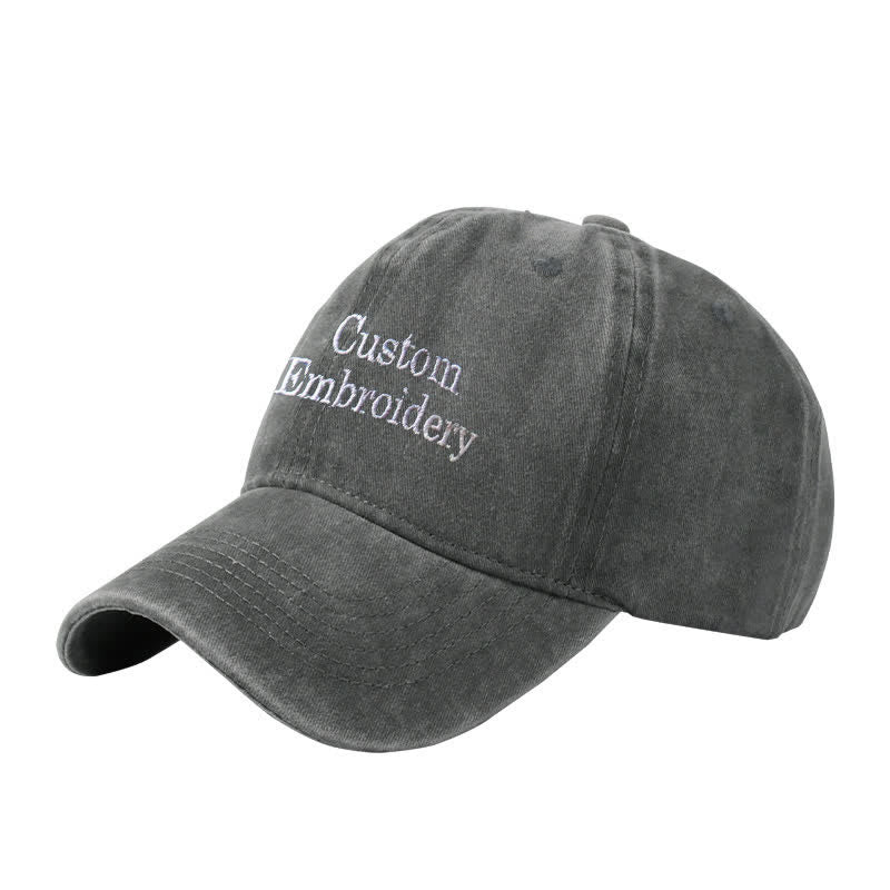 Cappellino da baseball regolabile con testo personalizzato e ricamo
