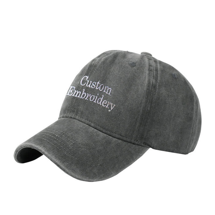 Cappellino da baseball regolabile con testo personalizzato e ricamo