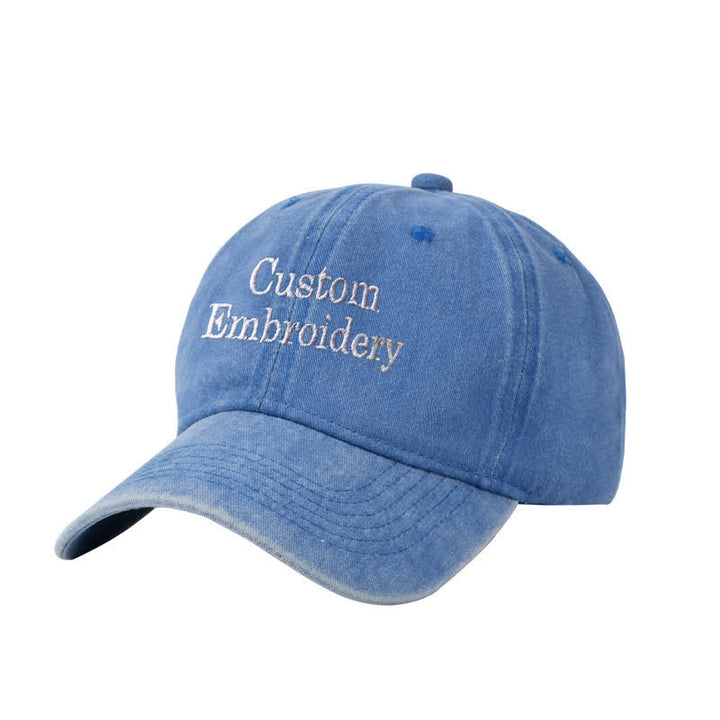 Cappellino da baseball regolabile con testo personalizzato e ricamo