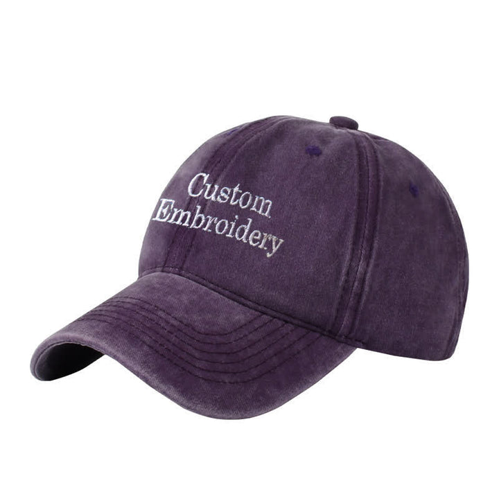 Cappellino da baseball regolabile con testo personalizzato e ricamo