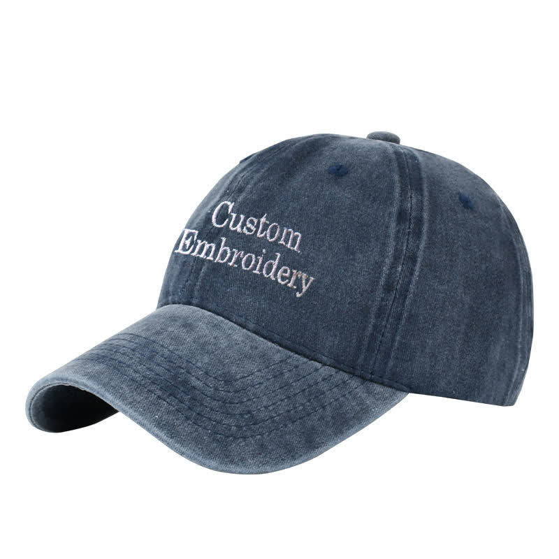 Cappellino da baseball regolabile con testo personalizzato e ricamo