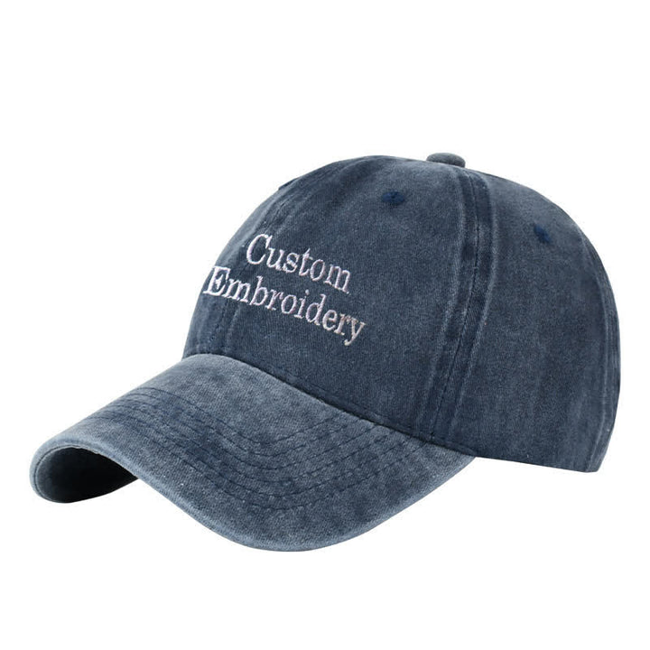 Cappellino da baseball regolabile con testo personalizzato e ricamo