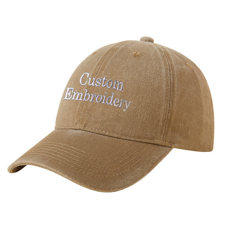 Cappellino da baseball regolabile con testo personalizzato e ricamo