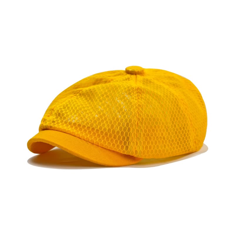 Cappello basco in rete traspirante semplice e tinta unita - Giallo - M (22"-22 7/8") - image 3