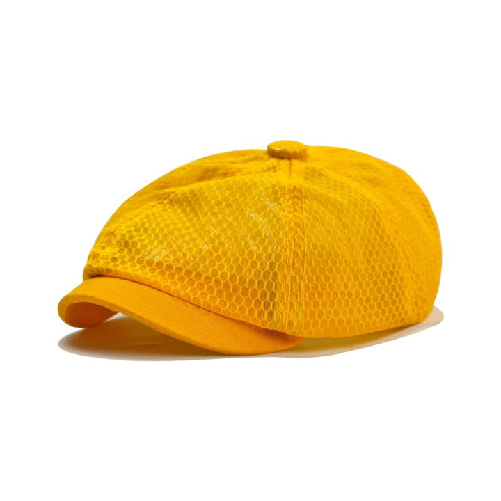 Cappello basco in rete traspirante semplice e tinta unita - Giallo - M (22"-22 7/8") - image 3