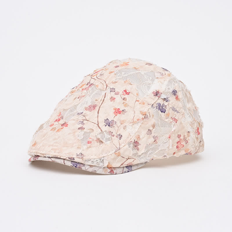 Cappello basco in tessuto a rete perforata retrò invecchiato