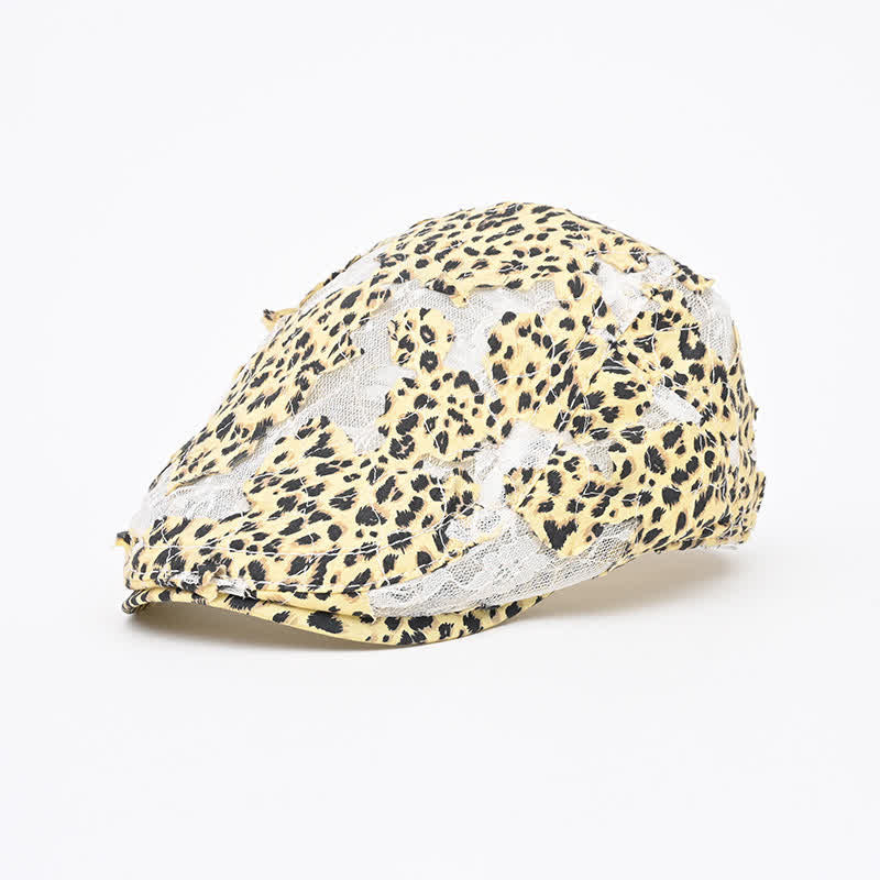Cappello basco in tessuto a rete perforata retrò invecchiato