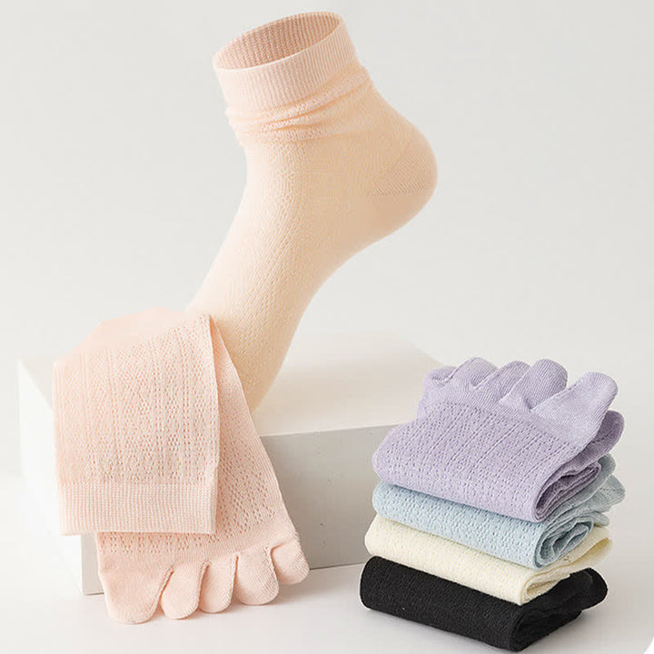 Calzini estivi a maglia sottile a cinque dita da donna
