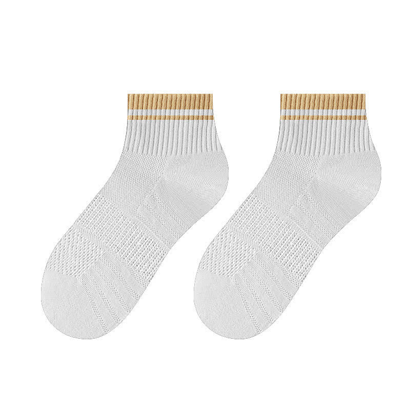Calzini estivi corti e sottili da uomo con design a coste in rete - Grigio chiaro - 6 paia - Taglia unica (US 7 - US 9.5) - image 14