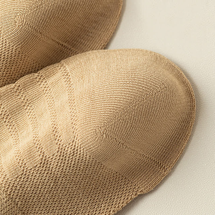 Calzini estivi corti e sottili da uomo con design a coste in rete