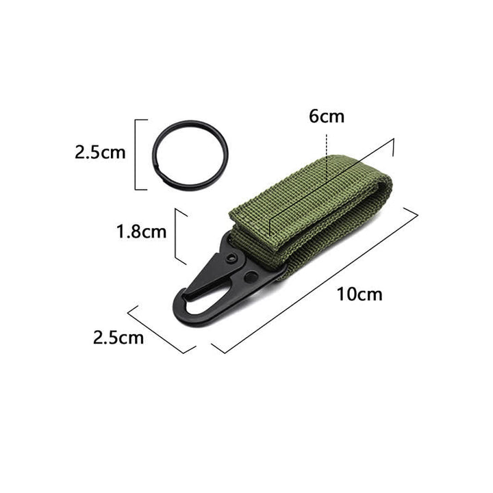 Portachiavi in nylon con passante per cintura tattica in velcro