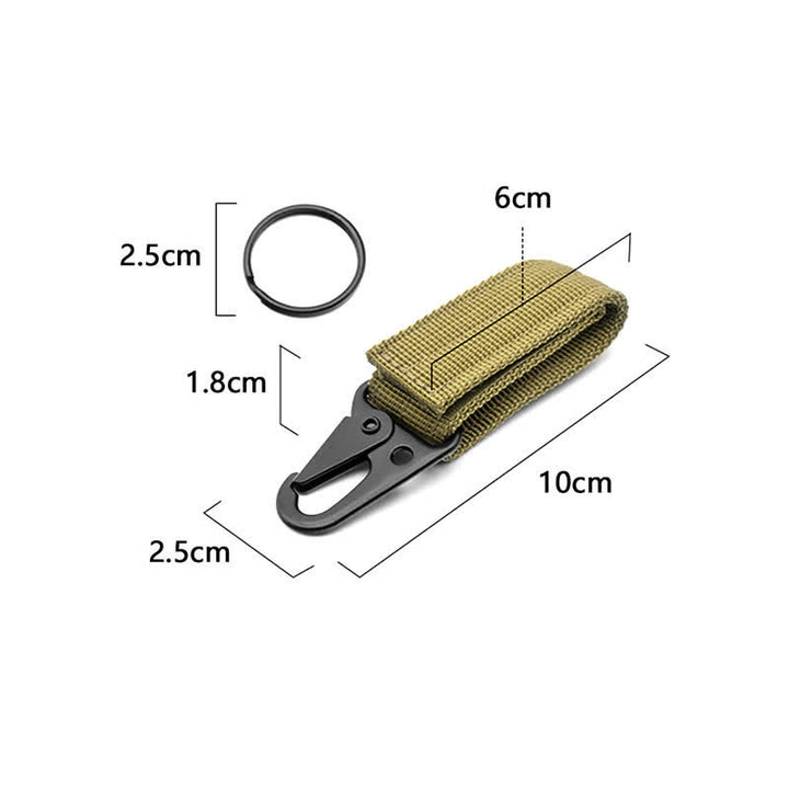 Portachiavi in nylon con passante per cintura tattica in velcro