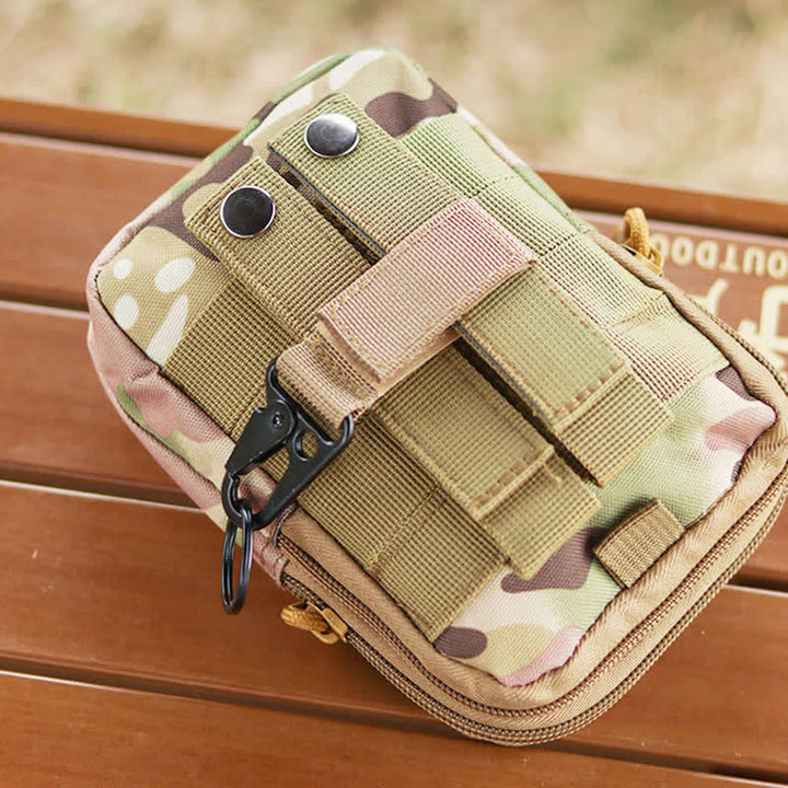 Portachiavi in nylon con passante per cintura tattica in velcro