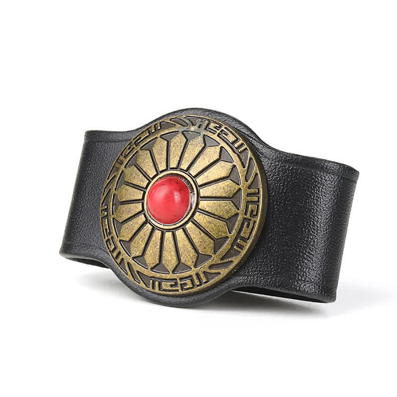 Anello di fissaggio per cintura in vera pelle con decorazione per la vita